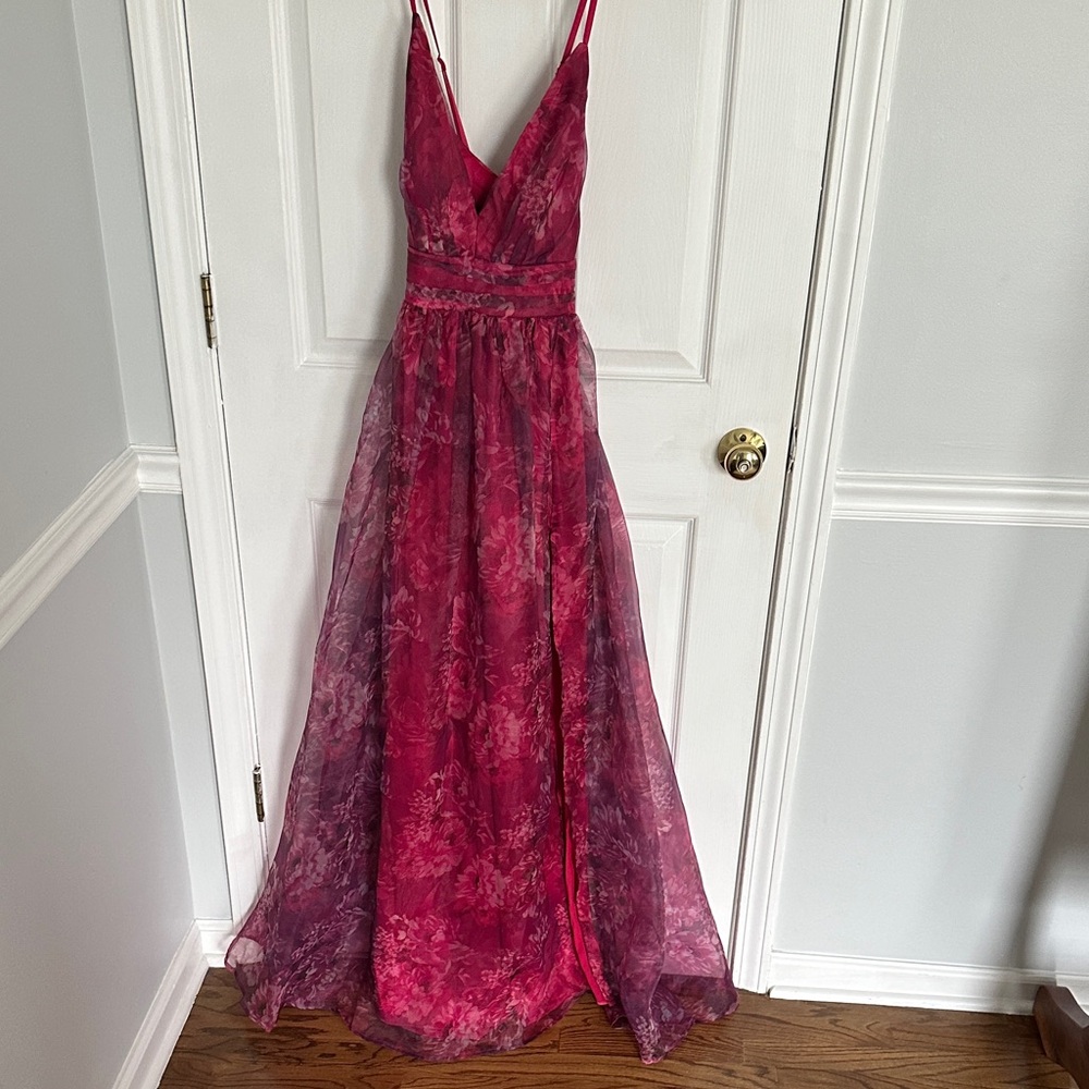 Lulu's Vibrant Pink Maxi Dress